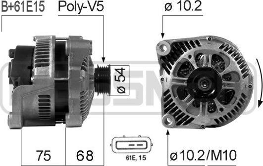 ERA 210669 - Генератор autocars.com.ua