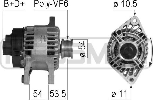 ERA 210751 - Генератор autocars.com.ua