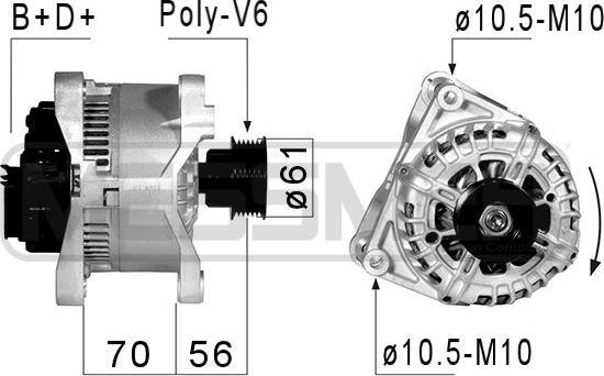 ERA 210825A - Генератор autocars.com.ua