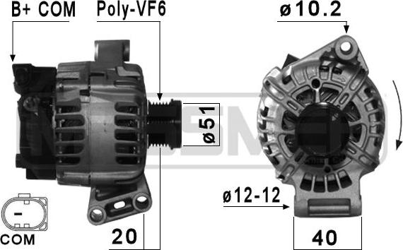 ERA 210861 - Генератор autocars.com.ua