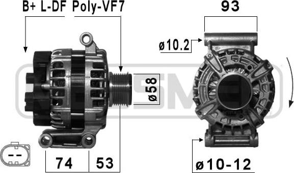 ERA 210862 - Генератор autocars.com.ua