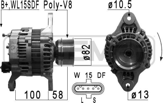 ERA 210915A - Генератор avtokuzovplus.com.ua