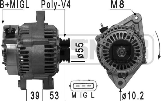 ERA 210932A - Генератор avtokuzovplus.com.ua