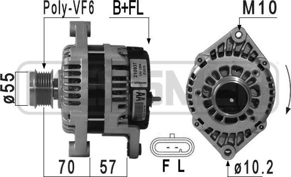 ERA 210937A - Генератор avtokuzovplus.com.ua