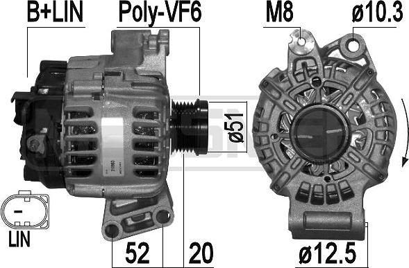 ERA 210963 - Генератор avtokuzovplus.com.ua