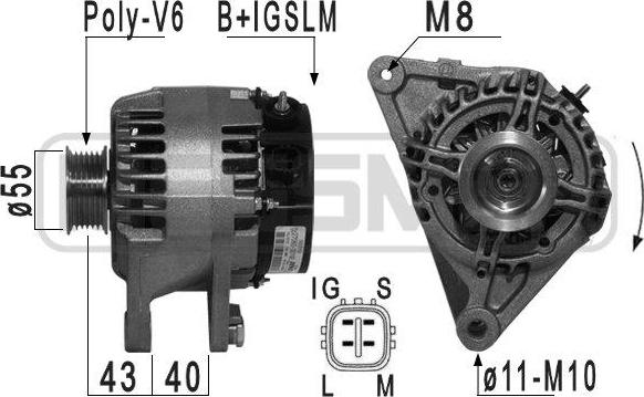 ERA 210980A - Генератор autocars.com.ua