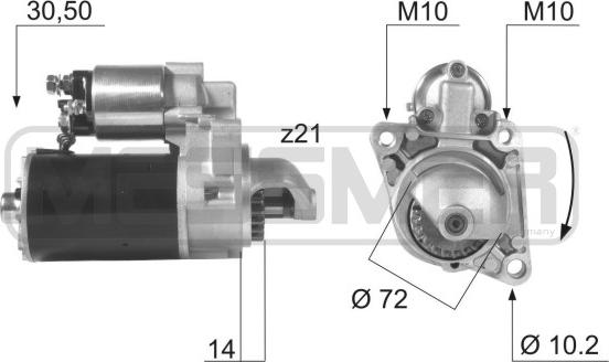 ERA 220034A - Стартер avtokuzovplus.com.ua