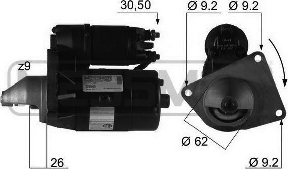 ERA 220069R - Стартер autocars.com.ua