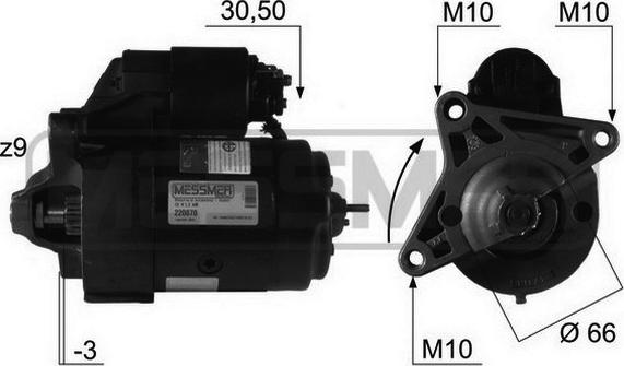 ERA 220070R - Стартер avtokuzovplus.com.ua