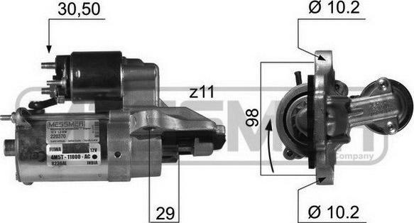 ERA 220370A - Стартер avtokuzovplus.com.ua