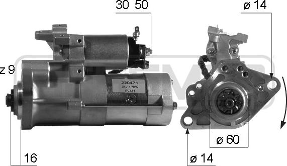 ERA 220471A - Стартер autocars.com.ua