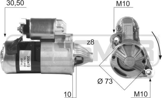 ERA 220472 - Стартер autocars.com.ua