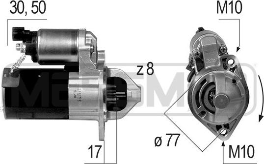 ERA 220543 - Стартер autocars.com.ua