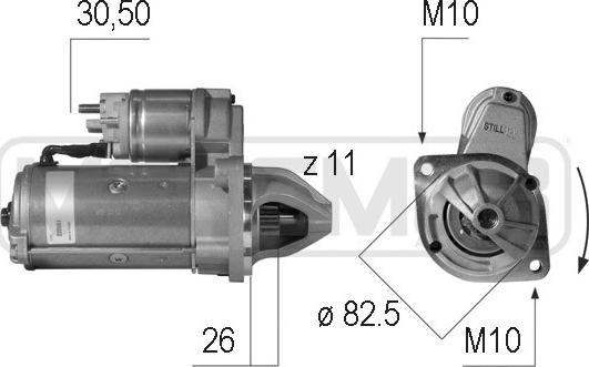 ERA 220551 - Стартер autocars.com.ua