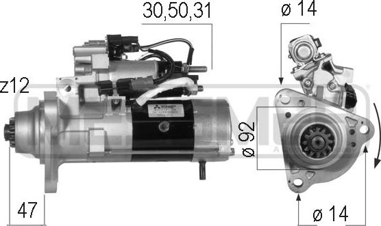 ERA 220562 - Стартер avtokuzovplus.com.ua