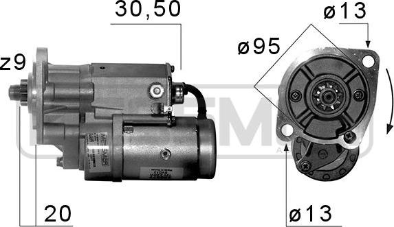 ERA 220577 - Стартер autocars.com.ua