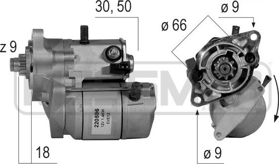 ERA 220596A - Стартер autocars.com.ua