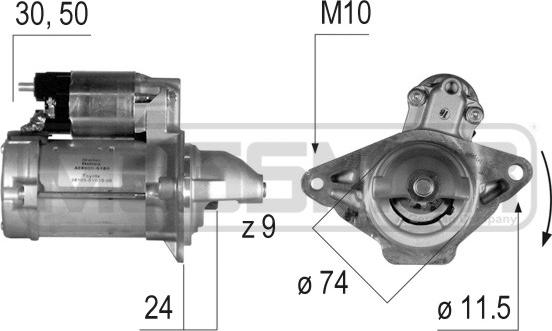 ERA 220637A - Стартер autocars.com.ua