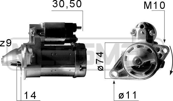 ERA 220654A - Стартер autocars.com.ua