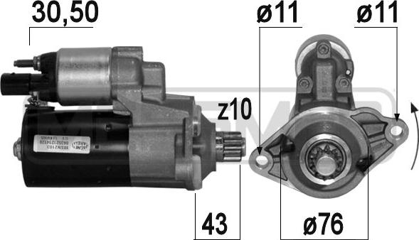 ERA 220665A - Стартер autocars.com.ua