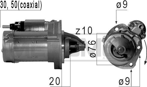 ERA 220672 - Стартер avtokuzovplus.com.ua