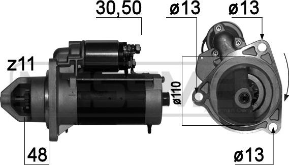 ERA 220728A - Стартер autocars.com.ua