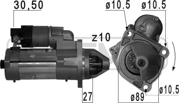 ERA 220752 - Стартер autocars.com.ua