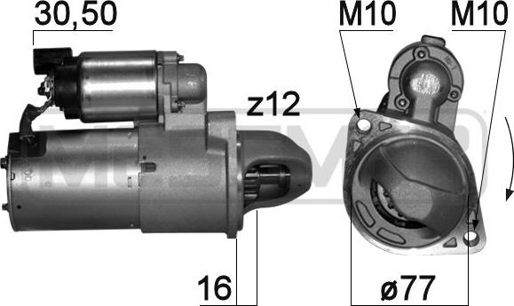 ERA 220761 - Стартер autocars.com.ua