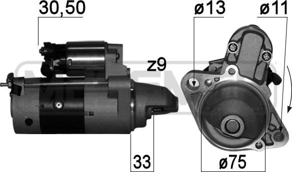 ERA 220763A - Стартер autocars.com.ua