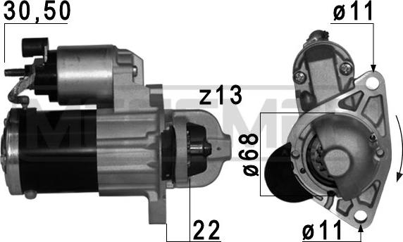 ERA 220 766 - Стартер autocars.com.ua