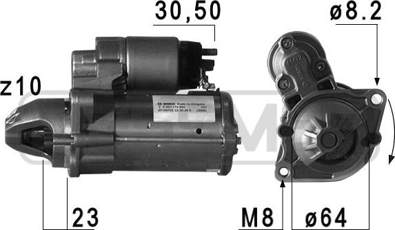 ERA 220774 - Стартер autocars.com.ua