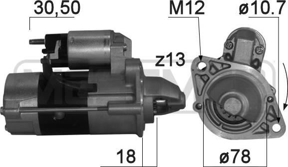 ERA 220802 - Стартер avtokuzovplus.com.ua