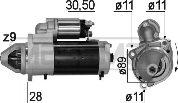 ERA 220811A - Стартер autocars.com.ua