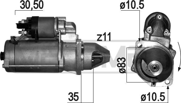 ERA 220820 - Стартер autocars.com.ua