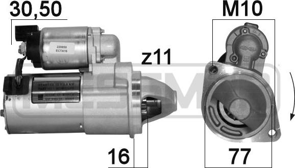 ERA 220850 - Стартер autocars.com.ua