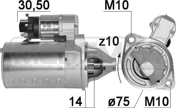 ERA 220851 - Стартер avtokuzovplus.com.ua