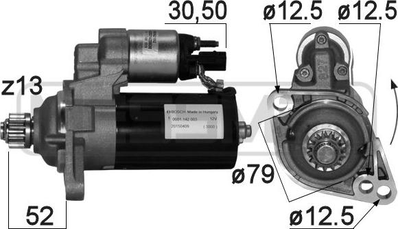 ERA 220878 - Стартер autocars.com.ua