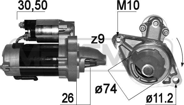 ERA 220939 - Стартер autocars.com.ua