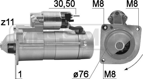 ERA 220967 - Стартер autocars.com.ua