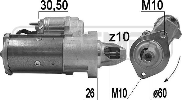 ERA 220968 - Стартер autocars.com.ua