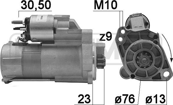 ERA 220969 - Стартер autocars.com.ua