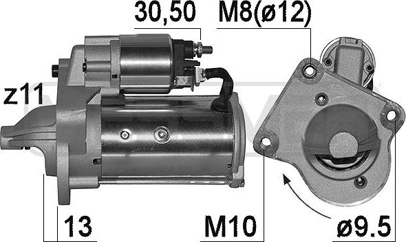 ERA 221011A - Стартер avtokuzovplus.com.ua