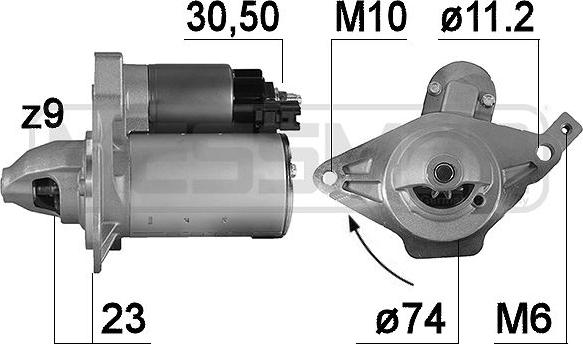 ERA 221015A - Стартер autocars.com.ua