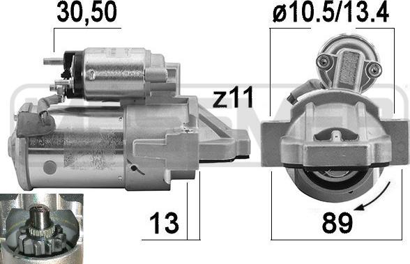 ERA 221024 - Стартер autocars.com.ua