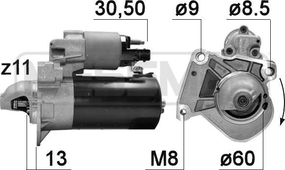 ERA 221041 - Стартер autocars.com.ua