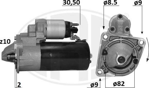 ERA 221053 - Стартер autocars.com.ua