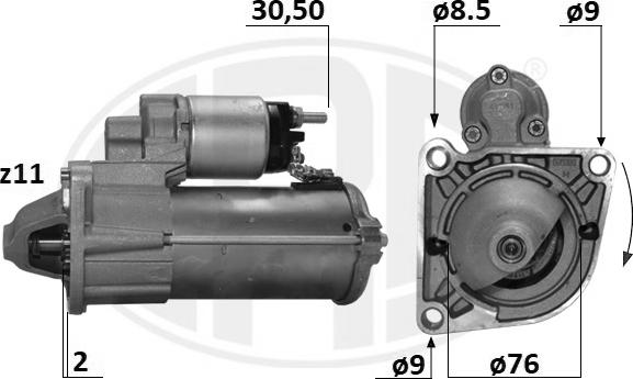 ERA 221056 - Стартер autocars.com.ua