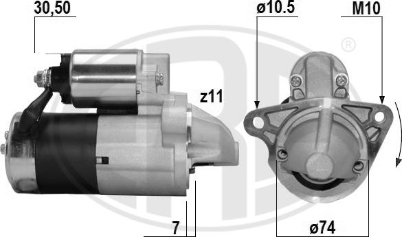 ERA 221060A - Стартер avtokuzovplus.com.ua