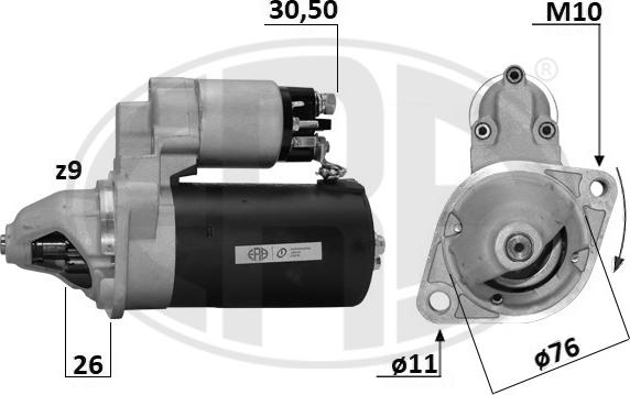 ERA 221067A - Стартер autocars.com.ua