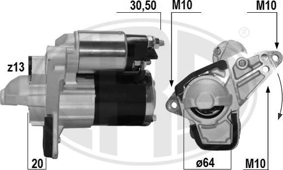 ERA 221070A - Стартер autocars.com.ua